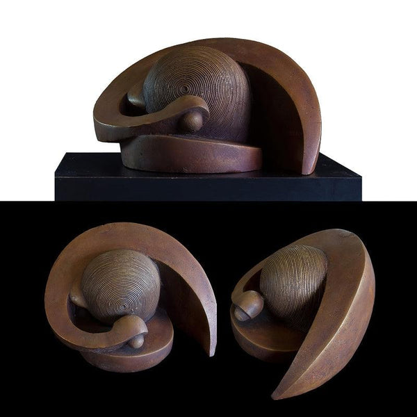 Figurative sculpture titled 'Spiral Of Life', 11x14x7 inches, by artist Rajendra Pradhan on Bronze