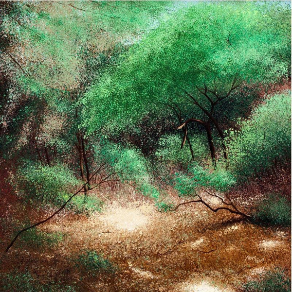 Nature acrylic painting titled 'Sunlight', 30x30 inches, by artist VIMAL CHAND on Canvas