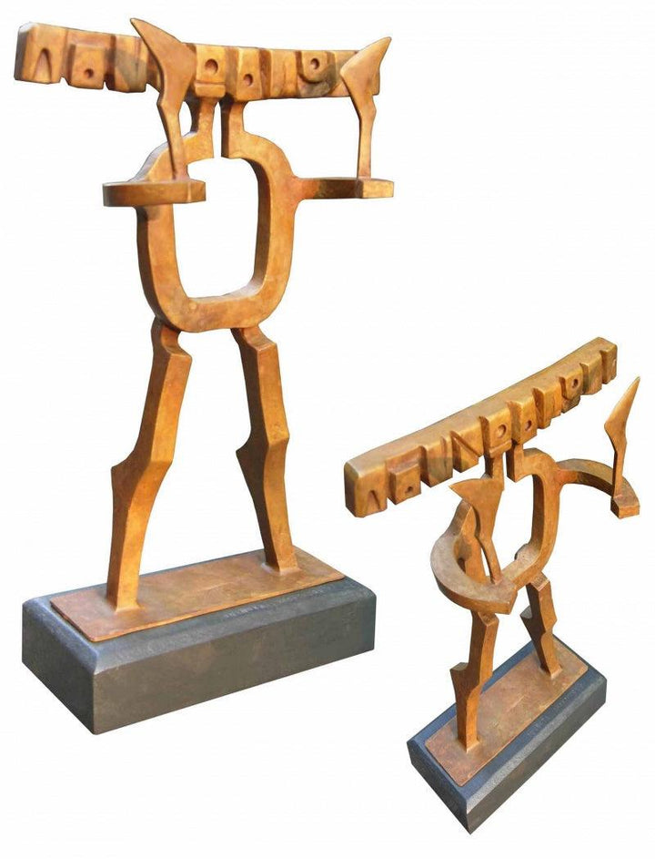 Figurative sculpture titled 'Supremacy', 12x7x4 inches, by artist Sukanta Chowdhury on Bronze