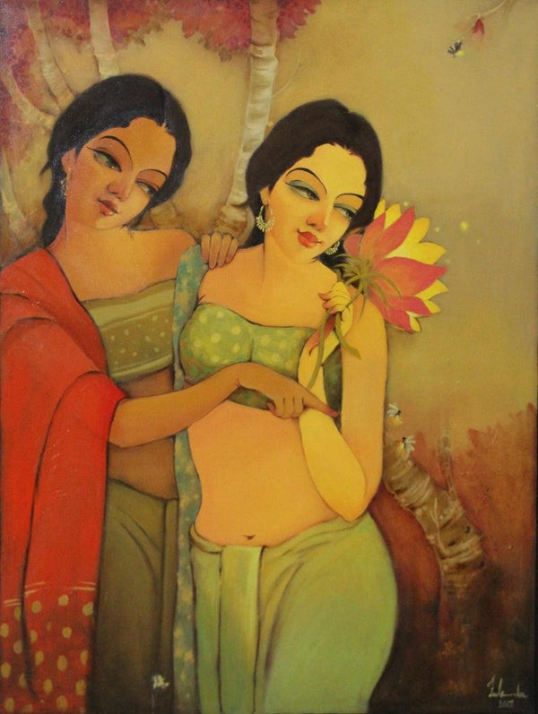 Figurative oil painting titled 'Swarup', 48x36 inches, by artist Renuka Fulsoundar on Canvas