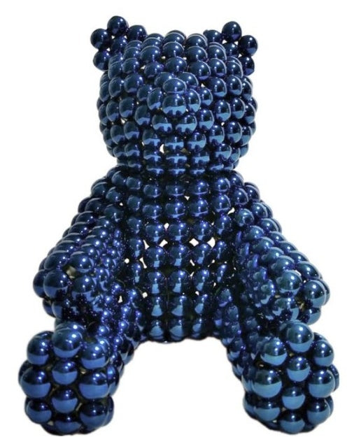 Figurative  sculpture titled 'Teddy Bear 2', 8x7 inch, by artist Valay Shende on Painted Stainless Steel