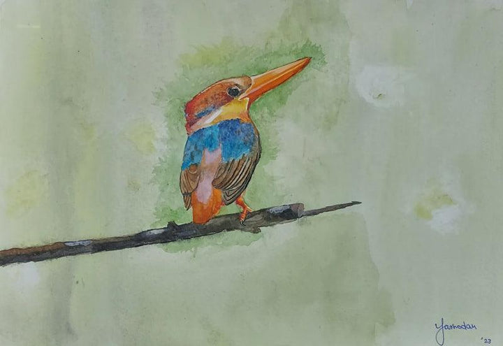 Animals watercolor painting titled 'The Odk', 8x12 inches, by artist Yashodan Heblekar on Paper