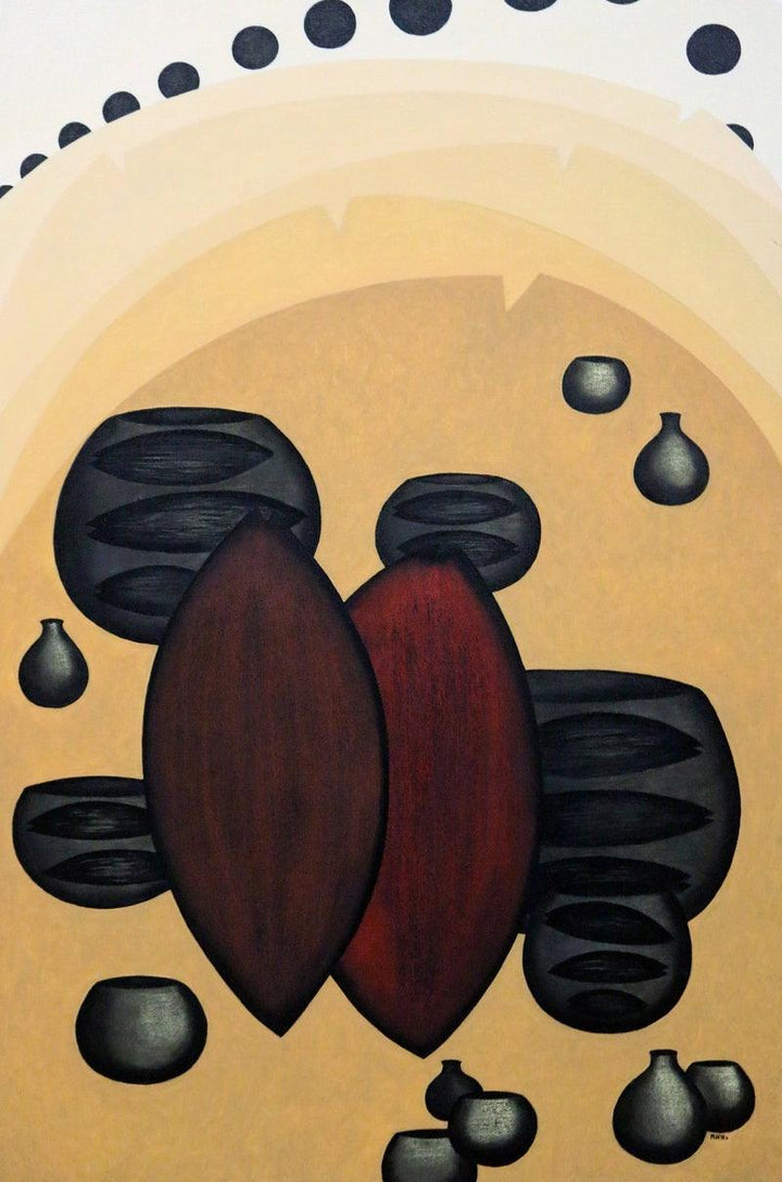 contemporary acrylic painting titled 'Thirst 1', 36x24 inches, by artist Pravin Shinde on Canvas