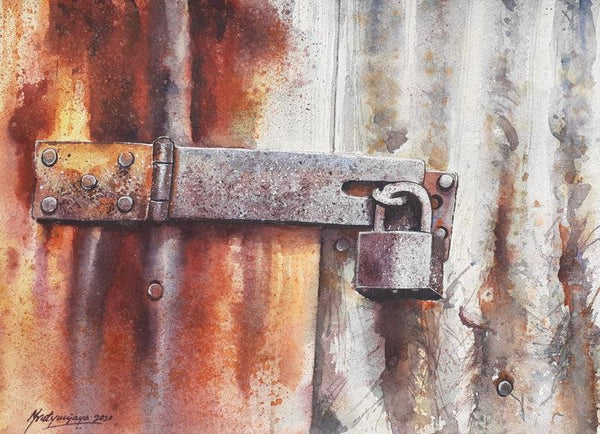 Still-life watercolor painting titled 'Tied and forgotten', 16x12 inches, by artist Mrutyunjaya Dash on paper