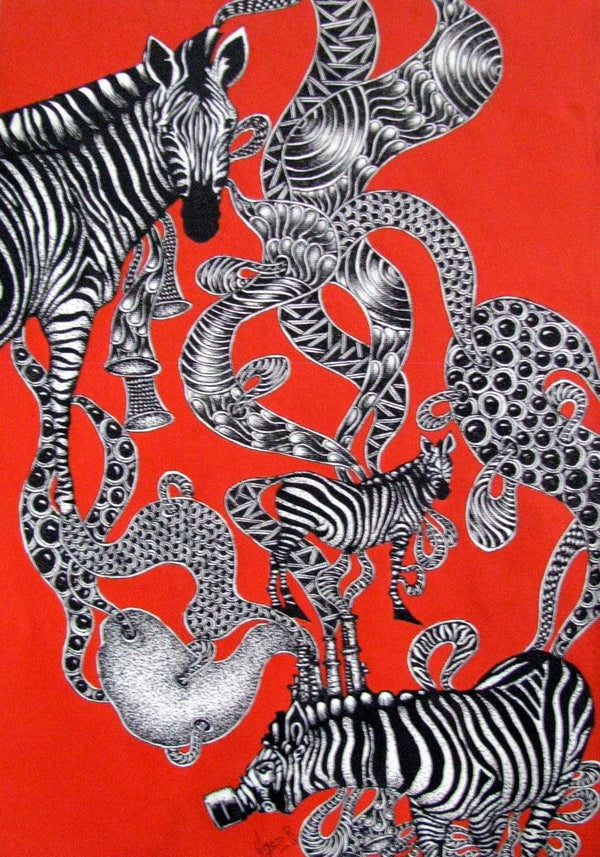 Animals acrylic painting titled 'Time Travel 2', 19x13 inches, by artist Umed Rawat on Paper