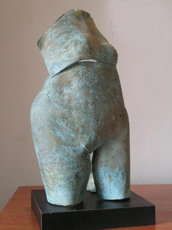 Figurative sculpture titled 'Torso 2', 19x10x16 inches, by artist Shankar Ghosh on Bronze