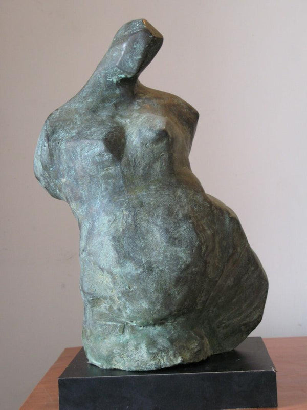 Figurative sculpture titled 'Torso 3', 16x10x8 inches, by artist Shankar Ghosh on Bronze