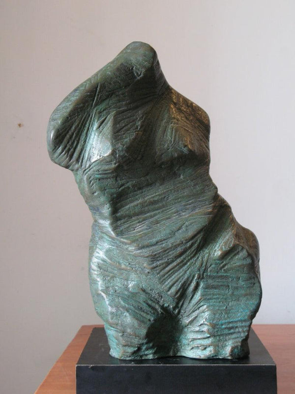 Figurative sculpture titled 'Torso 4', 19x9x6 inches, by artist Shankar Ghosh on Bronze