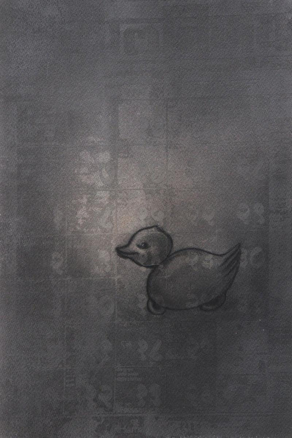 Toys charcoal drawing titled 'Toy 3', 18x24 inches, by artist Deepak Sinkar on Paper