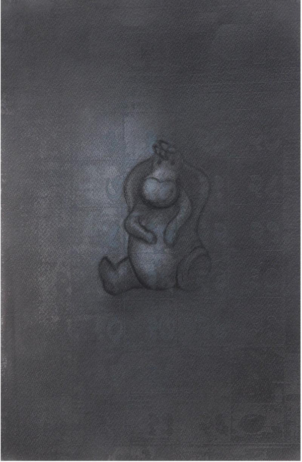 Toys charcoal drawing titled 'Toy 5', 18x24 inches, by artist Deepak Sinkar on Paper