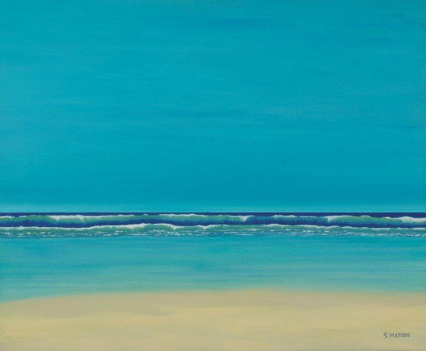 Seascape oil painting titled 'Tranquil', 20x24 inches, by artist SIMON MASON on Canvas