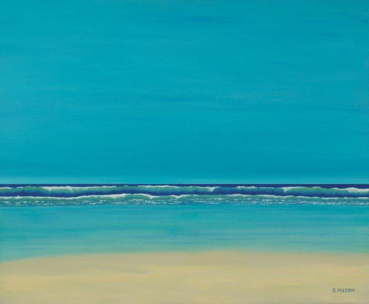 Seascape oil painting titled 'Tranquil', 20x24 inches, by artist SIMON MASON on Canvas