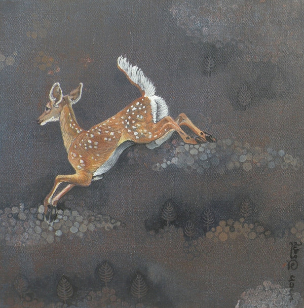 Animals acrylic painting titled 'Transforming Life 16', 12x12 inch, by artist Sweta Chandra on Canvas