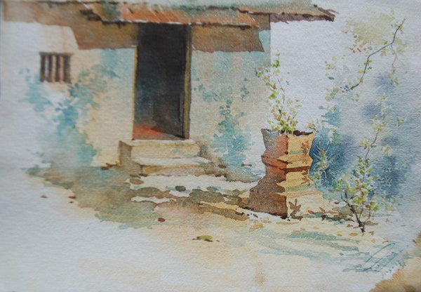 Landscape watercolor painting titled 'Tulsi', 25x19 inches, by artist Swapnil Mhapankar on Handmade Paper