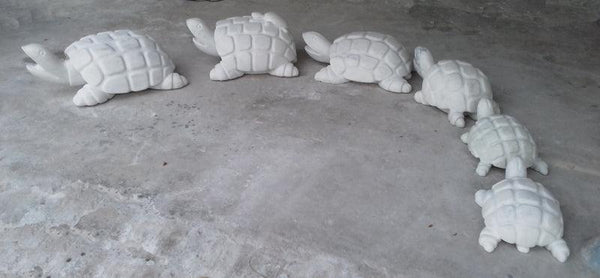 Animals sculpture titled 'Turtle Family', 32x22x12 inches, by artist Lallan Singh on Marble