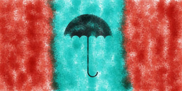 Abstract Digital Painting digital art titled 'Umbrella', 15x30 inches, by artist Suraj Lazar on canvas