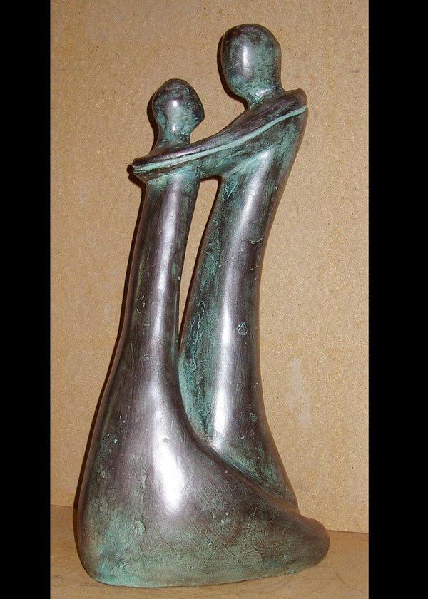 Figurative Metal sculpture titled 'Unconditional Love 1', 25x13x6 inches, by artist Sunita  Lamba on Bronze