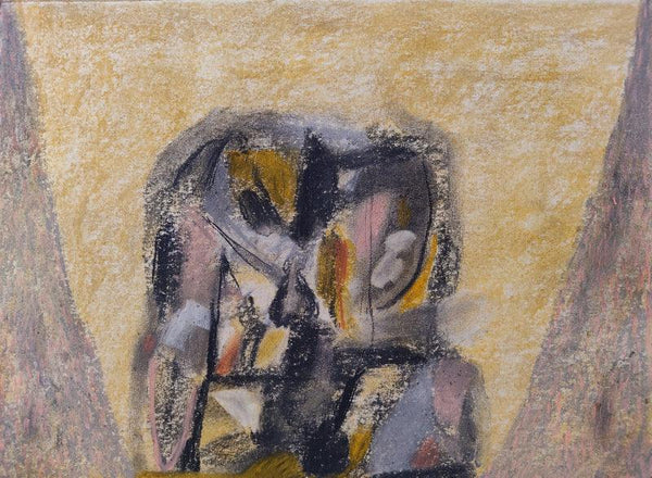 Abstract soft pastel drawing titled 'Untited 1', 11x14 inches, by artist Chaitanya Dalvi on Paper