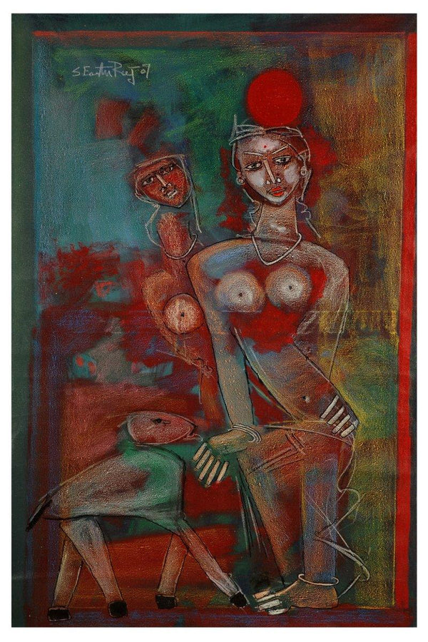 Figurative oil painting titled 'UNTITLED', 48x72 inches, by artist A.P.S. EASTER RAJ on Canvas