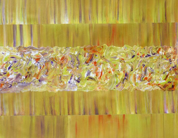 Abstract acrylic painting titled 'Untitled No 15', 34x43 inches, by artist Sumit Mehndiratta on canvas