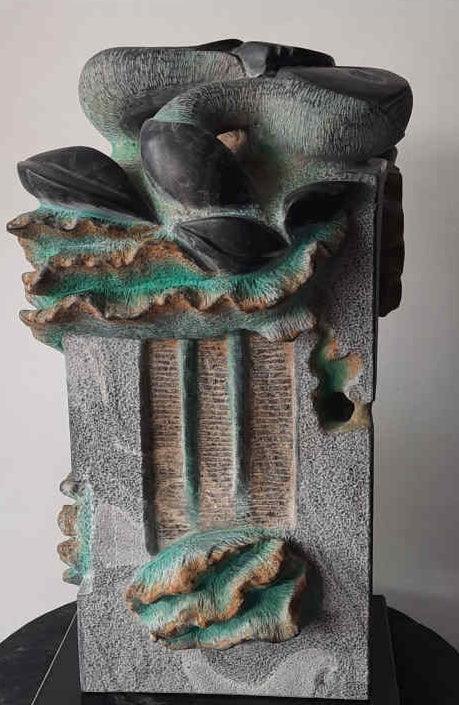 Figurative sculpture titled 'Vibration Of Nature 2', 22x11x11 inches, by artist Pankaj Gahlot on Black Marble