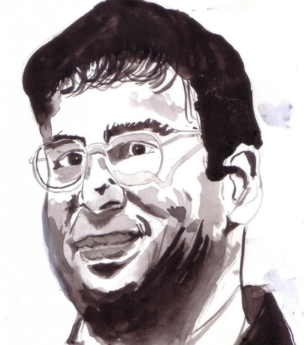 Photorealistic watercolor painting titled 'Viswanathan Anand is a Chess Champion', 16x11 inches, by artist Saurabh Turakhia on Paper