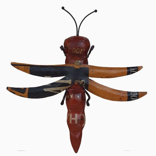 Animals craft titled 'Wall Mount Grasshopper', 12x11x2 inches, by artist Dekulture Works on Recycled Iron