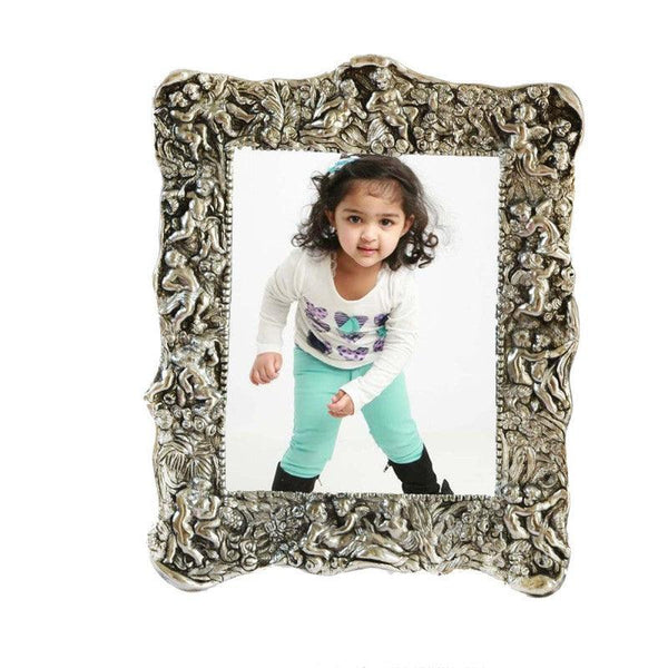 Lifestyle craft titled 'White Metal Exclusive Photo Frame', 14x12x1 inches, by artist E Craft on Metal