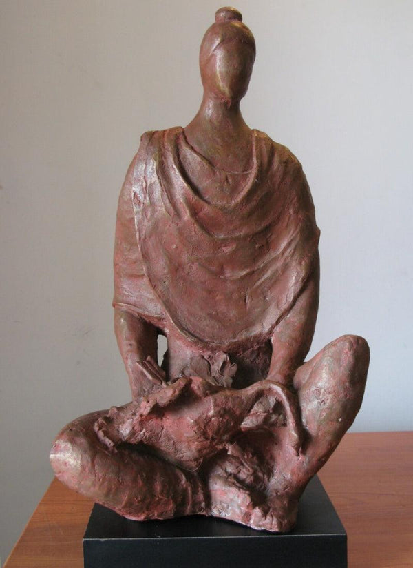 Figurative sculpture titled 'Why Kill', 20x12x9 inches, by artist Shankar Ghosh on Bronze