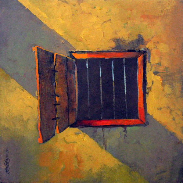 Photorealistic acrylic painting titled 'Window', 18x18 inches, by artist Sachin Akalekar on Canvas