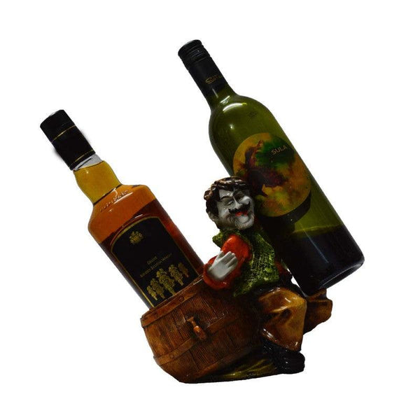 Lifestyle craft titled 'Wine Holder for 2 Bottles', 8x8x5 inches, by artist E Craft on Synthetic Fiber