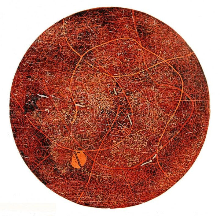 Abstract acrylic painting titled 'WOODEN VISCOSITY 4', 20x20 inches, by artist Murali  Chinnasami on Wood