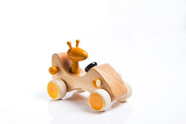 Toys craft titled 'Zeppo Wooden Toy Car', 4x5x3 inches, by artist Vijay Pathi on wood